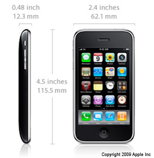 iPhone 3GS Spezifikationen & Dimensionen