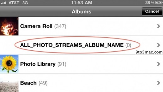 iOS 5: Photo Streams Integration in die Fotos App?