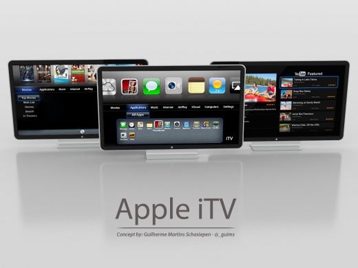 iTV: Könnte Apple's neuer HD-Fernseher so aussehen? (Konzept: Guilherme Schasiepen)