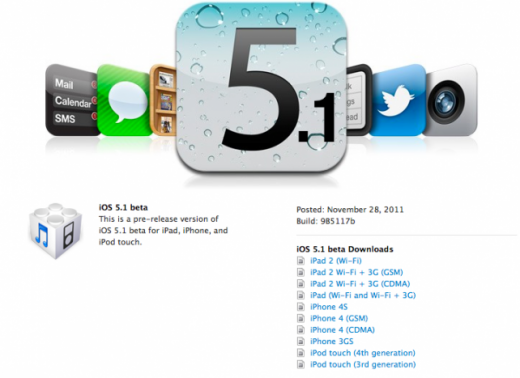iOS 5.1: Hinweise auf iPhone 5, iPad 2,4, iPad 3 und AppleTV 3