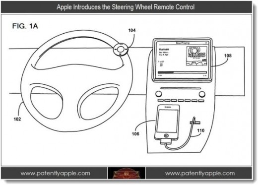 Apple beantragt Patent für Lenkrad-Fernbedienung