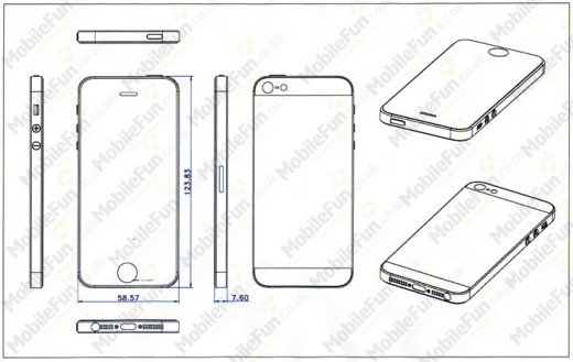 iPhone 5: Case-Zeichnung bestätigt höheres iPhone, kleinen Dock-Connector und verschobenen Kopfhörer-Anschluss
