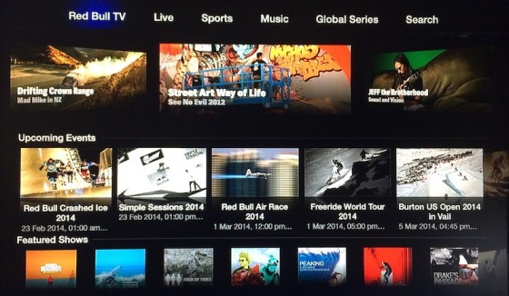 Apple TV: Red Bull TV nun mit im Angebot