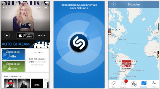 Shazam „powered by Rdio“: Update erlaubt Abspielen ganzer Songs