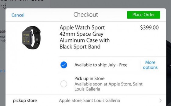 Apple Watch bald im Apple Store abholbereit