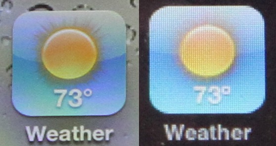 iPhone 4 Retina Display im Vergleich zum iPhone 3GS Display
