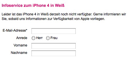 iPhone 4: Telekom mit Email-Benachrichtigungsservice