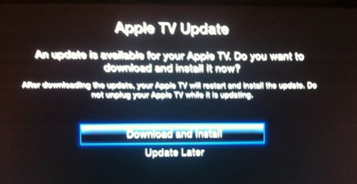 Firmware-Update für AppleTV