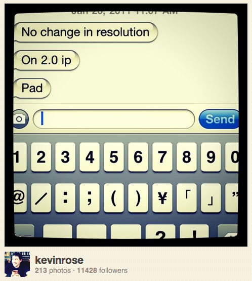 Kevin Rose erneut zur iPad 2 Auflösung