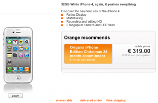 Orange.fr: iPhone 4 Angebot in Scharz und Weiß