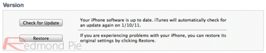 10. Schritt: iTunes ausführen und das gewünschte iDevice in der Sidebar (Seitenleiste) anklicken. Jetzt mit gedrückter linker “Alt” Taste (Mac-Keyboard; linke Shift-Taste am Windows-Keyboard) auf Wiederherstellen (“Restore”) – nicht “Update” oder “Nach Updates suchen” (“Check for Update”)! – klicken.