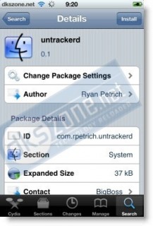 Untrackerd: Cydia Tweak zum Entfernen von Geodaten aus der Log-Datei im iPhone