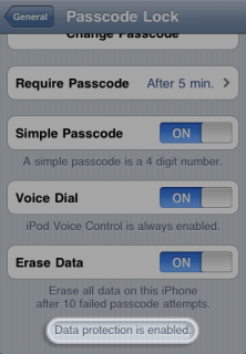 iOS 4 Datenverschlüsselung