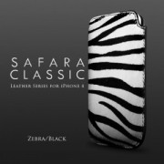 More-Thing Safara Classic Collection für iPhone 4, Zebra-Black