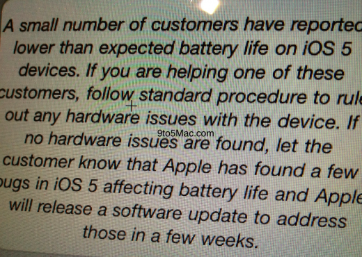 iOS 5.0.1 Pre-Release beseitigt Batterieprobleme