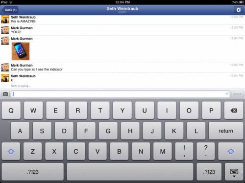 Facebook Messenger-App: iPad-Version in Entwicklung