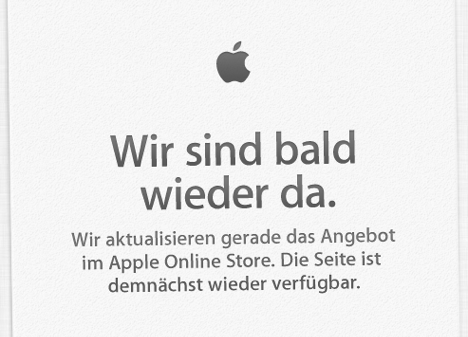 Apple Store: Wartungsarbeiten oder neue Produkte?