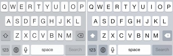 iOS Keyboads im Vergleich: iOS 7 links vs. iOS 7.1 rechts