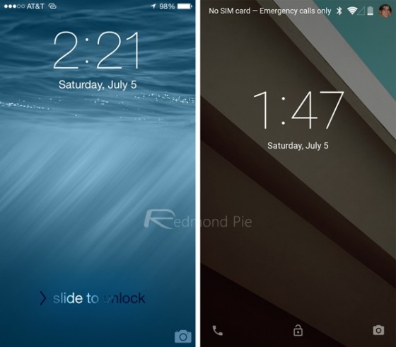 iOS 8 vs. Android L: Optischer Vergleich